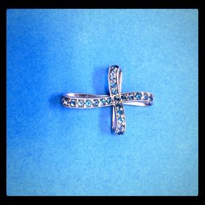 Blue Topaz Cross Pendant